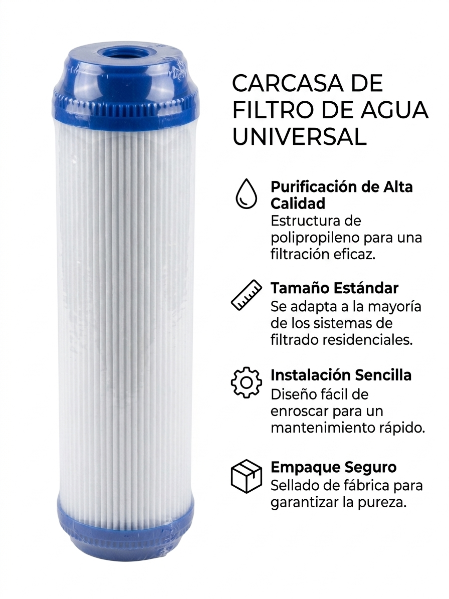 FILTRO PURIFICADOR ESTANDAR DE SEDIMENTOS POLIPROPILENO CARCASA 10"