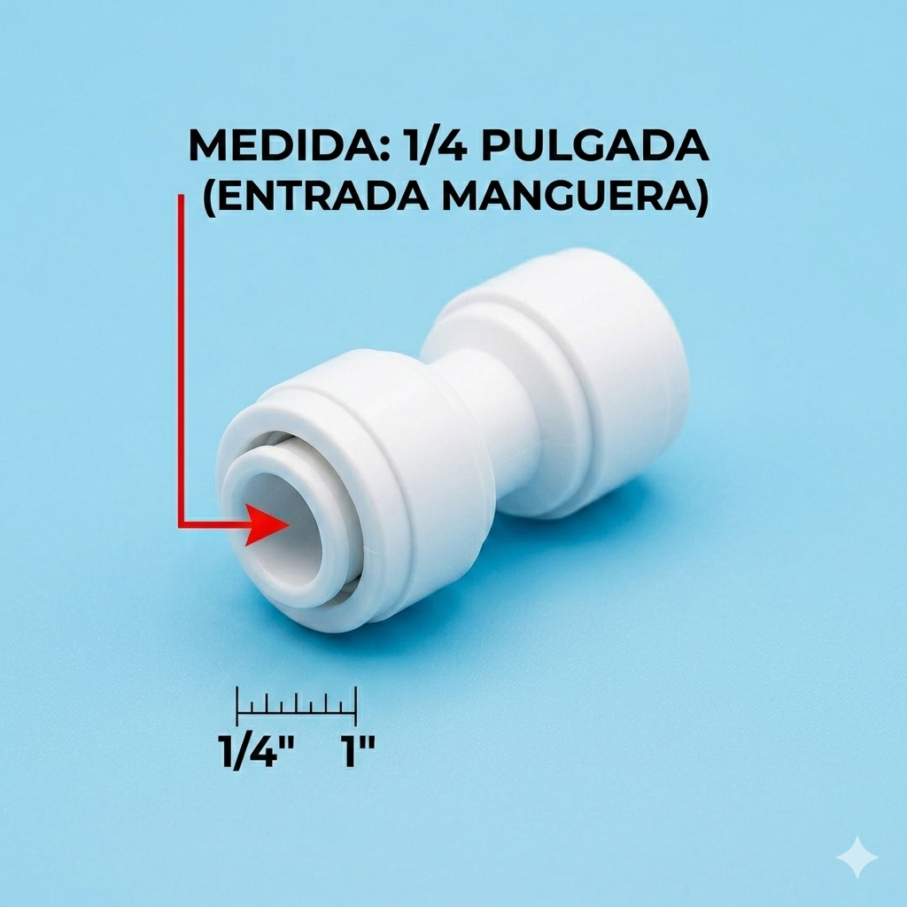 UNION DE ACOPLE RAPIDO PARA PURIFICADORES (1/4" a 1/4")