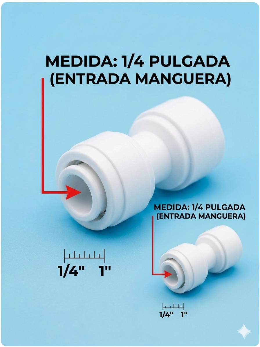 UNION DE ACOPLE RAPIDO PARA PURIFICADORES (1/4" a 1/4")