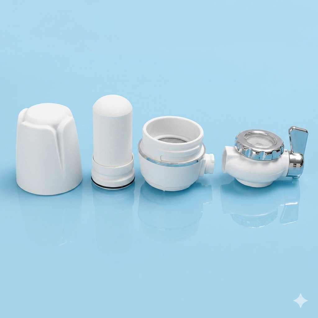 FILTRO DE AGUA PARA GRIFO CON CARTUCHO CERAMICO PURIFICADOR