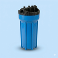 CARCASA PORTAFILTRO DE AGUA 10" REFORZADA CON CABEZAL NEGRO (Entrada/Salida 1/2")