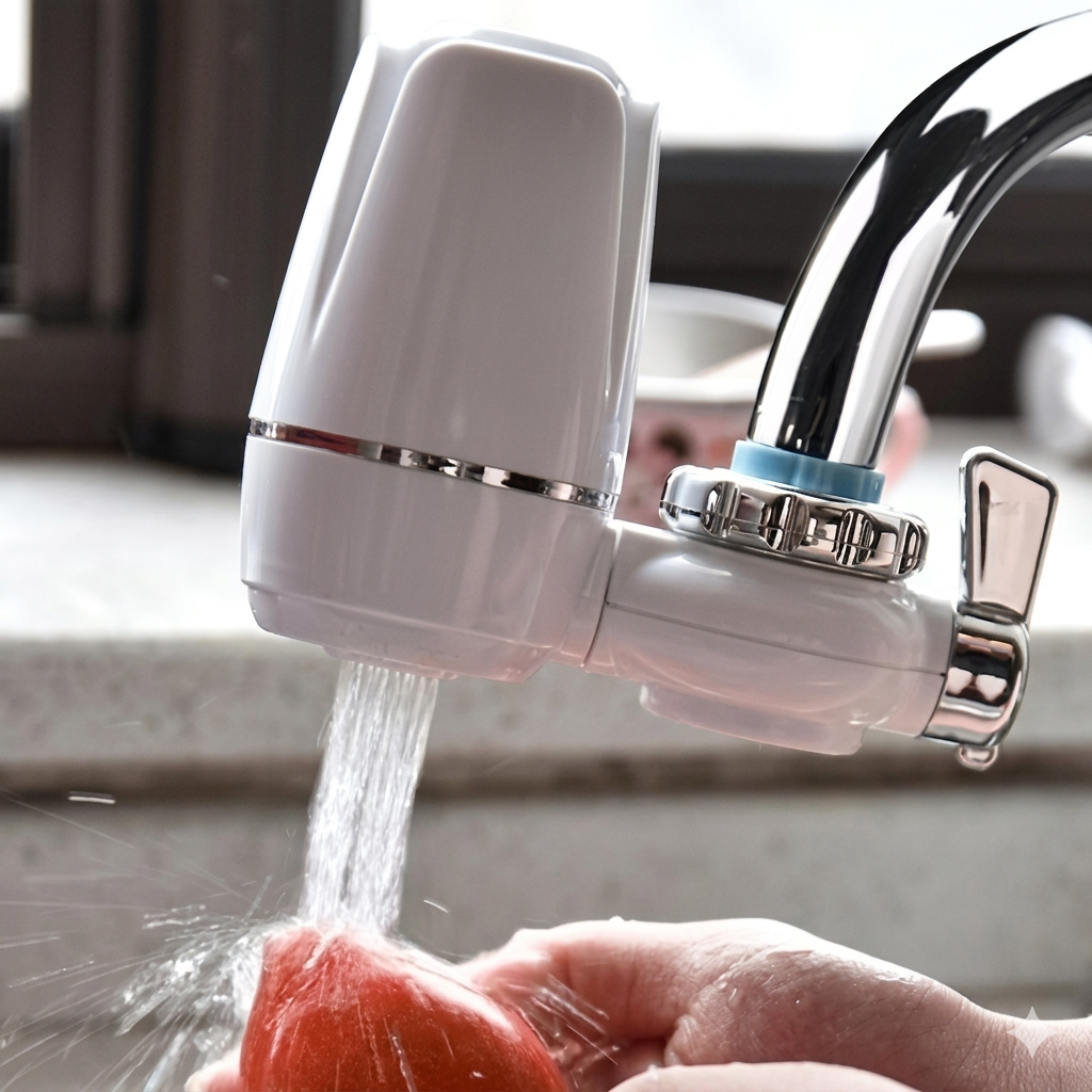 FILTRO DE AGUA PARA GRIFO CON CARTUCHO CERAMICO PURIFICADOR